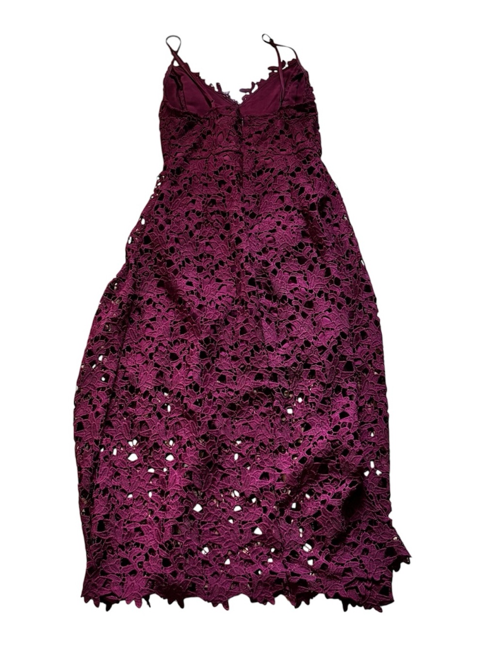 ASTR the Label Midi Lace Dress Wine Red Womens Size Small Burgundy Classy - Picture 3 of 5
